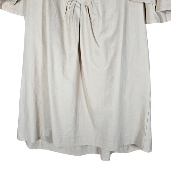 Tuckernuck Pomander Place Finley Dress XL NEW Khaki Flutter Sleeve Minimal Prep - Picture 5 of 11